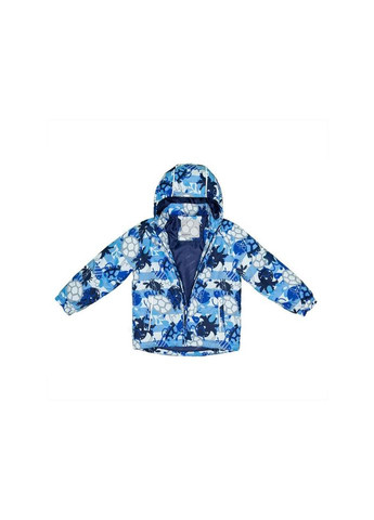 Комбинированный демисезонный комплект верхней одежды yoko 41190014 тёмно-синий с принтом/тёмно-синий 116 (4741468760414) Huppa