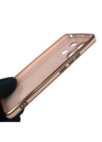 Чохол для Redmi Note 13 Pro 5G з кільцем-підставкою із золотою окантовкою на сяомі редмі нот 13 про пудровий gs1 Xiaomi (366232399)