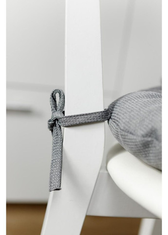 Круглая подушка на стул LEON 40 см Серый Прованс (372806156)