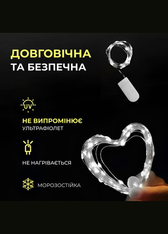 Гирлянда Роса нить 30 LED длина 3 м на батарейках зеленый, белый GarlandoPro (324070583)