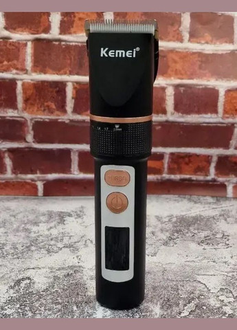 Акумуляторна машинка для стрижки з РК-дисплеєм тример 3 насадки (2390000002) Kemei LFJ-KM-5073 (340114292)
