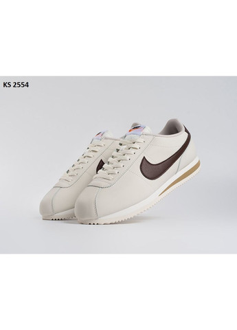 КРОССОВКИ ЖЕНСКИЕ NIKE CORTEZ WHITE BROWN НАЙК КОРТЕЗ No Brand белые демисезоны (368885167)