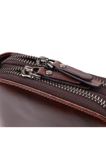 Стильний чоловічий клатч із натуральної шкіри 23064 Коричневий Vintage (356452075)