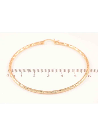 Серьги Позолота 18K кольца конго «Декоративный узор» ø 6см 270619 Xuping Jewelry (356459049)