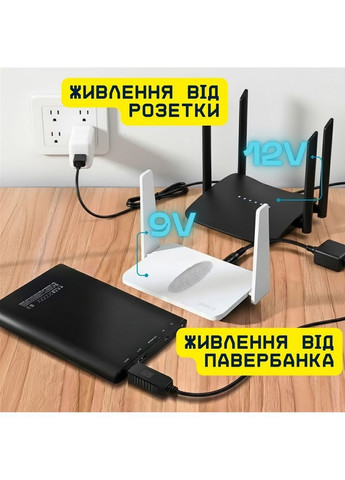 Кабель-перехідник USB 5V у 12V для живлення Wi-Fi роутера 5.5×2.1 мм UFT (369667332)