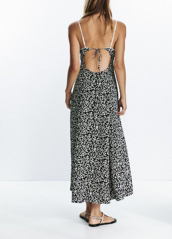 Комбінована повсякденний сукня Zara з квітковим принтом