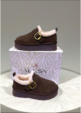 Жіночі укорочені угги коричневий колір No Brand (359368919)