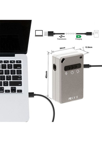 Мини диктофон с активацией голосом Nectronix Q80, аккумулятор на 13 часов записи + TF карта 16 Гб в подарок! VOX (362025206)