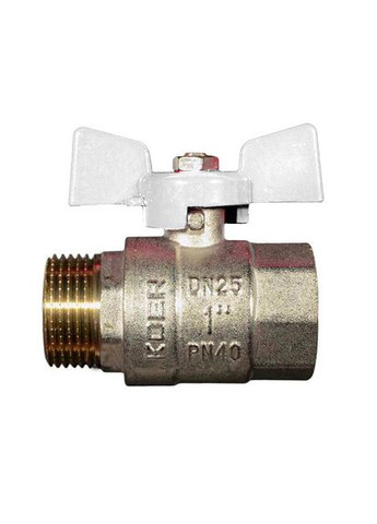 Кран кульовий 1" ГШМ (KR.218.W) білий (KR0184) KOER (315442145)