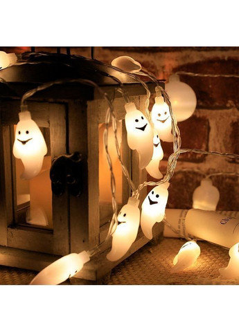 Хелловін Привиди 150 см 10 led 5 на 2 см білий Jannet Гірлянда (364191407)