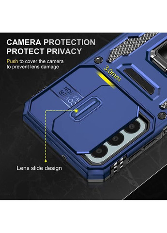 Ударостійкий чохол Camshield Army Ring для Samsung Galaxy M14 5G Синій Epik (372499510)