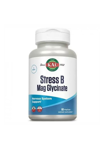 Магний Stress B Magnesium Glycinate - 60 vcaps KAL (280917189)
