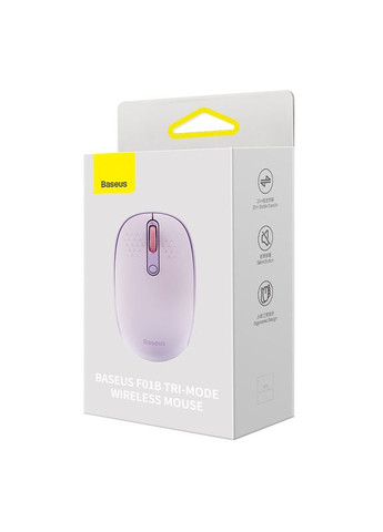 Манипулятор мышь беспроводная F01B Tri-Mode Wireless Mouse Nebula Purple Baseus (370613462)