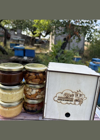 Набор дерево 6 баночек акация №2 МЕД ПОШТОЮ (322148904)