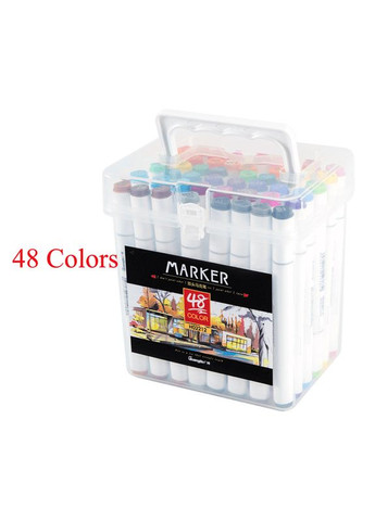 Набор фломастеров Guangbo Storage Compartment Marker Pen 48 Colors Xiaomi (279553966)