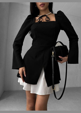 Черное кэжуал платье N.Family однотонное