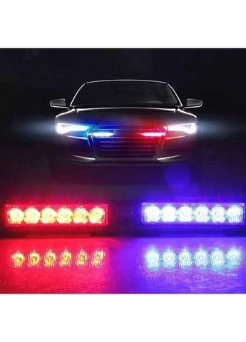 Яскраві світлодіодні автомобільні стробоскопи КРАСНО-СІННЯ, Проблискові маячки, поліцейські мигалки (2 LED) ABS (369165396)