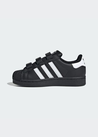 Черные всесезонные кроссовки superstar ii comfort closure kids adidas