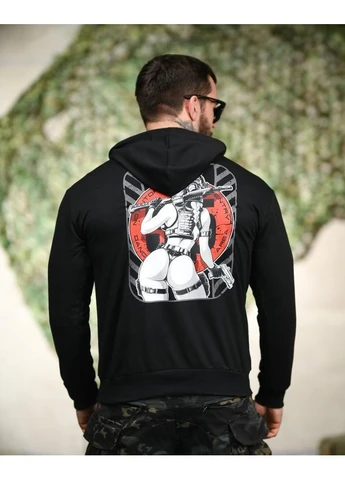 Мілітарі худі TRENASH Warning black ТР6088 No Brand (393165731)