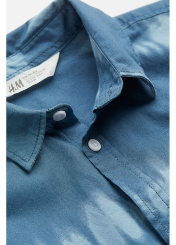Синяя повседневный рубашка с рисунком H&M