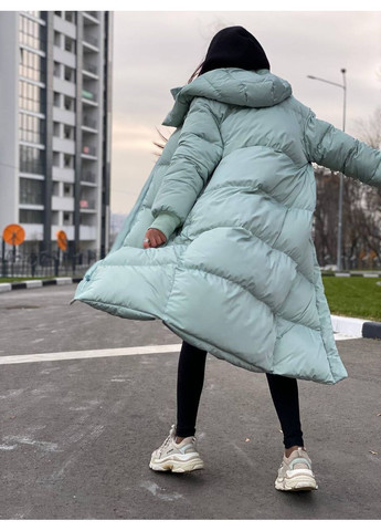 Мятный демисезонный Пуховик Style Point