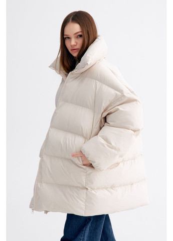 Светло-бежевая зимняя куртка, цвет молочный Estro
