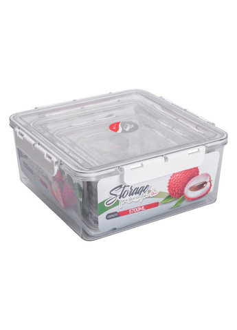 Набір контейнерів для їжі 4 шт 0,7л 1,7л 3,3л 5,7л л герметичні прозорі для зберігання продуктів ProDobro (364190996)