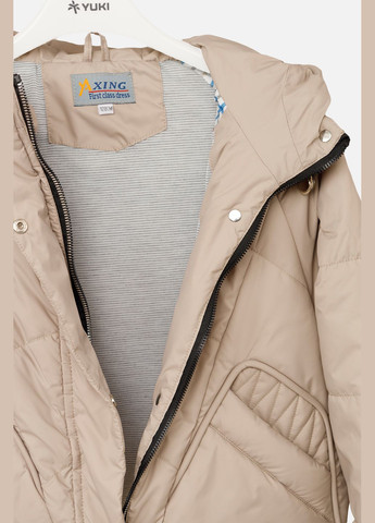 Бежева демісезонна куртка для дівчинки колір бежевий cb-00267389 YAXINGFUSHI