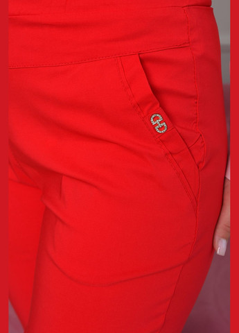 Красные кэжуал демисезонные зауженные брюки Let's Shop