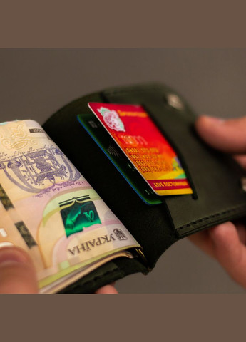 Шкіряний затиск для купюр Prime на кнопках колір зелений SD Leather (282842729)