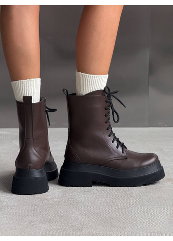 Зимние зимние кожаные берцы Helen