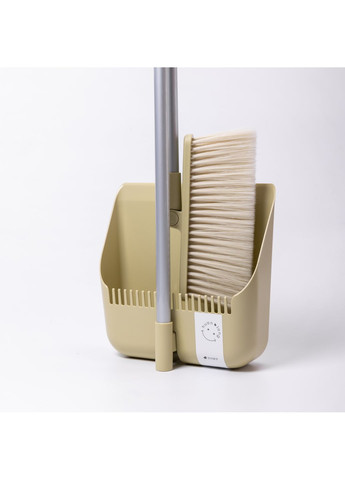 Набор для уборки щетка и совок с длинной ручкой 82 см, оливковый HP-45-15GR No Brand (361893165)