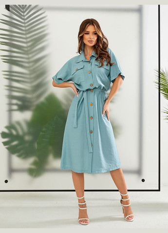 М'ятна жіноча сукня-сорочка колір ментоловий р.42/44 435708 New Trend