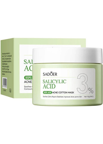 Пэды "Анти акне" с салициловой кислотойSadoer Salicylic Acid 3% Acne Repair Cotton Mask No Brand (368709073)