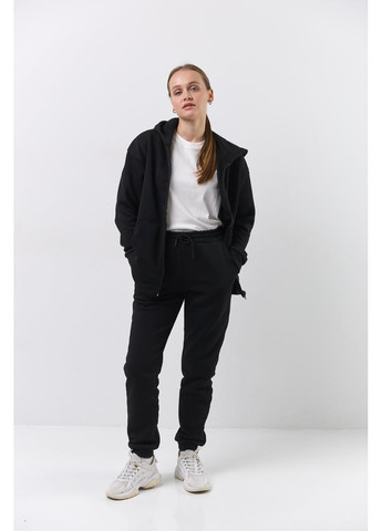 Жіночий спортивний костюм на флісі, теплий на замку Black No Brand (367623969)