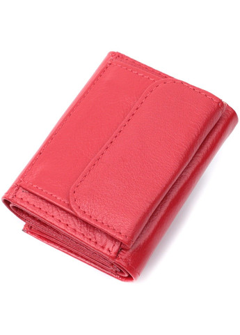 Маленький удобный кошелек с монетницей из натуральной кожи 22741 Красный st leather (298111883)