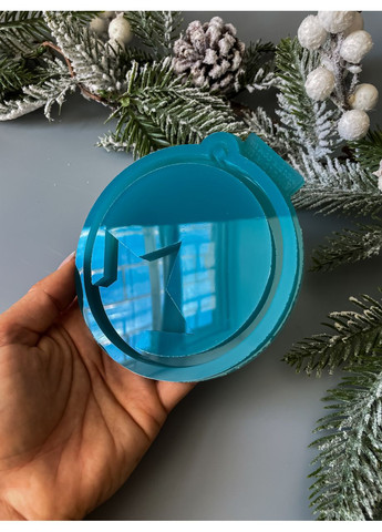 Молд Зірка в колі для новорічних іграшок на ялинку силіконова форма для епоксидної смоли No Brand (370566456)