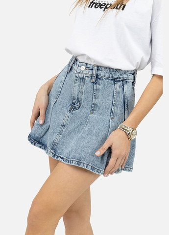 Голубая женская юбка цвет голубой цб-00247870 Zarxlife