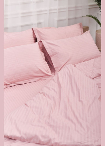Комплект постельного белья Satin Stripe двуспальный 175х210 наволочки 2х50х70 (MS-820003611) Moon&Star stripe pink (288043441)