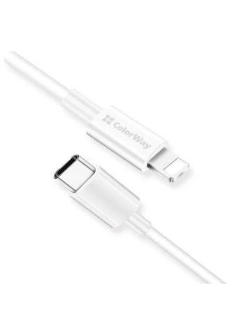Дата кабель USB-C to Lightning 1.0m 3A white (CW-CBPDCL032-WH) Colorway (396690466)
