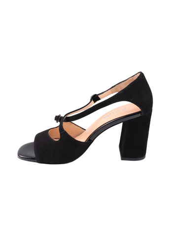 Черные босоножки женские черные натуральная замша Magza