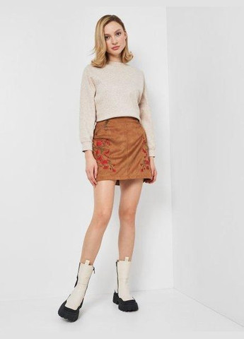 Спідниця демісезон,коричневий з принтом,Camaïeu Camaieu (312488737)