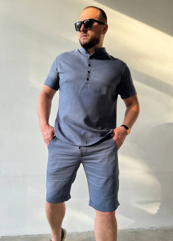 Льняний комплект, сорочка та шорти MonsterBrand (295402475)