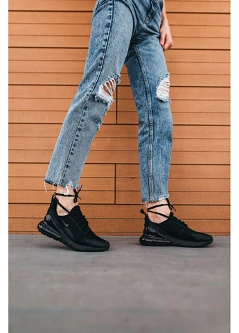 Чорні літні кросівки nike air max 270 black 5 найк аір макс 270 No Brand