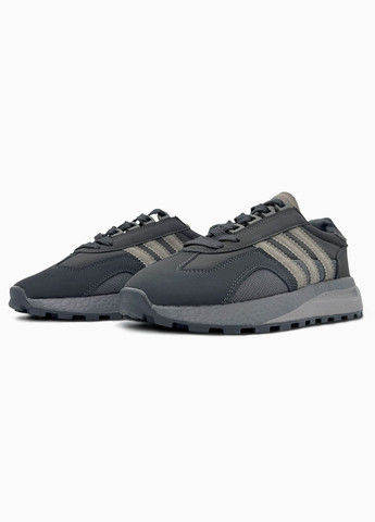 Черные демисезонные кроссовки мужские adidas retropy e5 black grey | адидас ретропы е5 черные серые No Brand