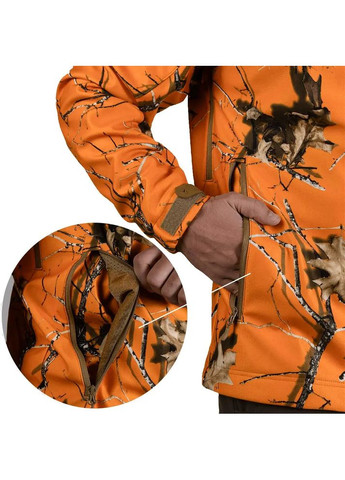 Помаранчева демісезонна куртка rubicon flamewood Camotec