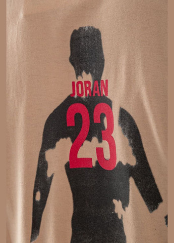 Бежевая футболка мужская с принтом Andi 244R7024