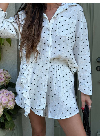 Жіночий літній костюм BEACH (сорочка + шорти) (mil527) milirud (369930403)