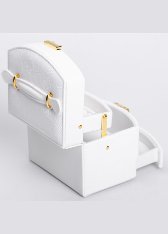 Кейс-ящик для украшений с замком 15,5х11,5х11,5 см, белый Yiwu (324071044)