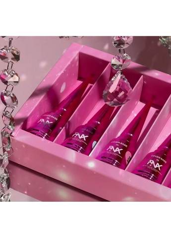 Подарунковий набір для манікюру з лампою — топ, rubber-база, камуфлююча база, червона база PINX (370780091)